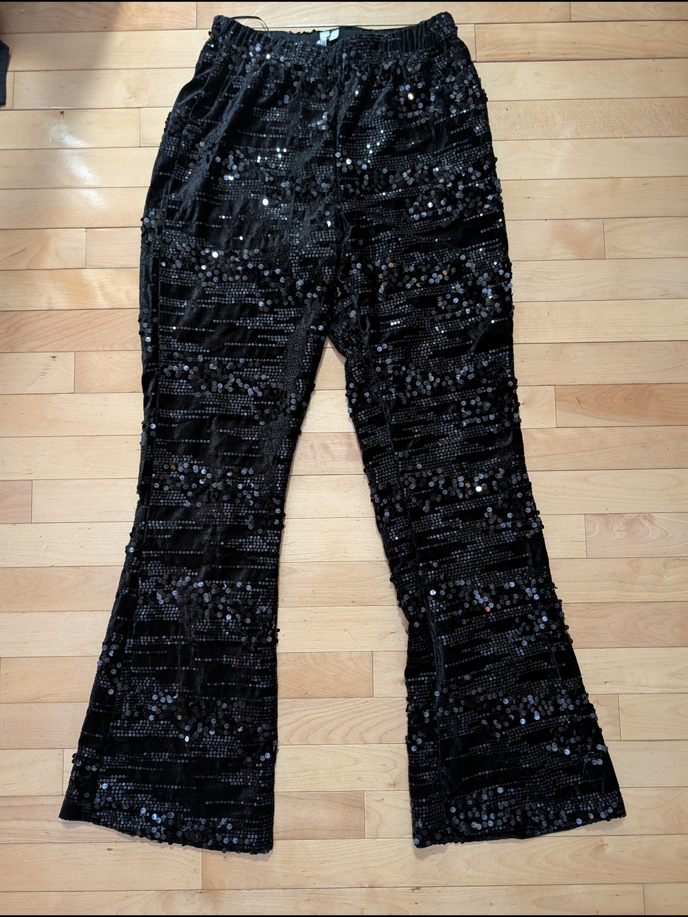 Velvet And Sequin Pants